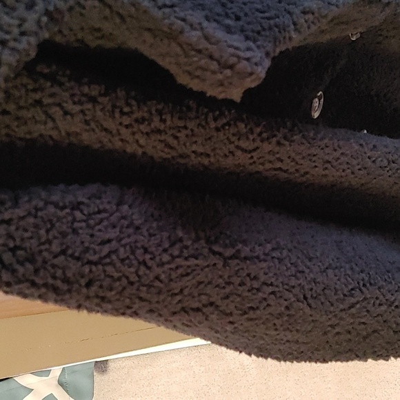 💚Black Teddy Bear Plus Size Pea Coat/Jacket - Picture 3 of 5